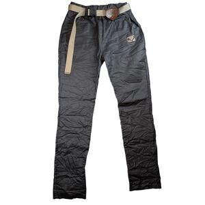 Marisima Metallic Crinkle Pull On Pants Made In Italy Womens One Size Euro Chic